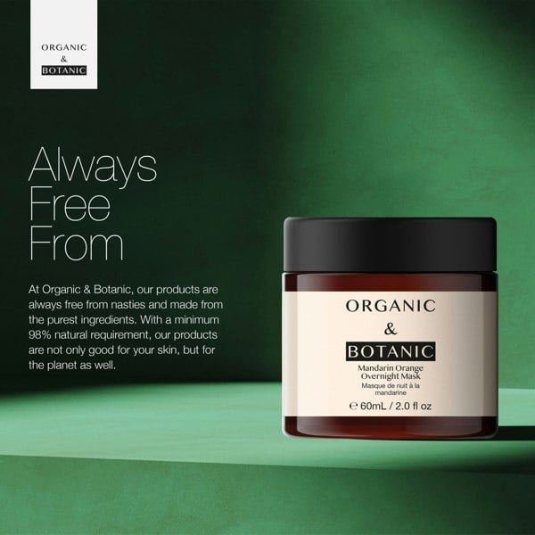 OB102 Organic & Botanic Mandarin Orange Overnight Mask 60ml