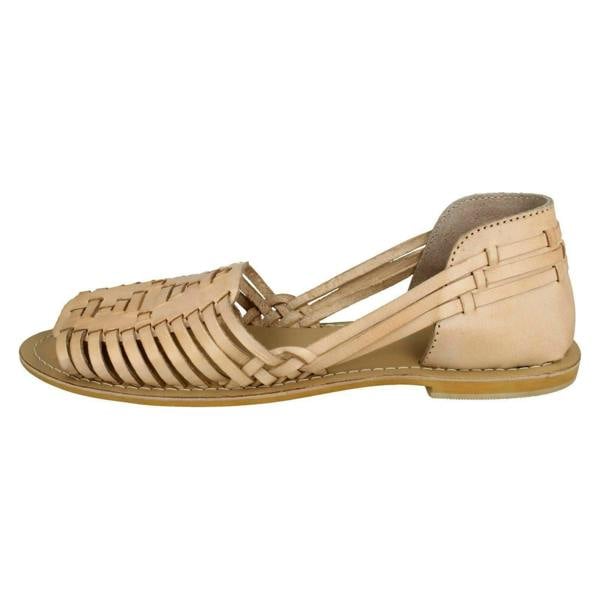 Leather Collection Ladies Leather Collection Flat Weave Sandals F00145