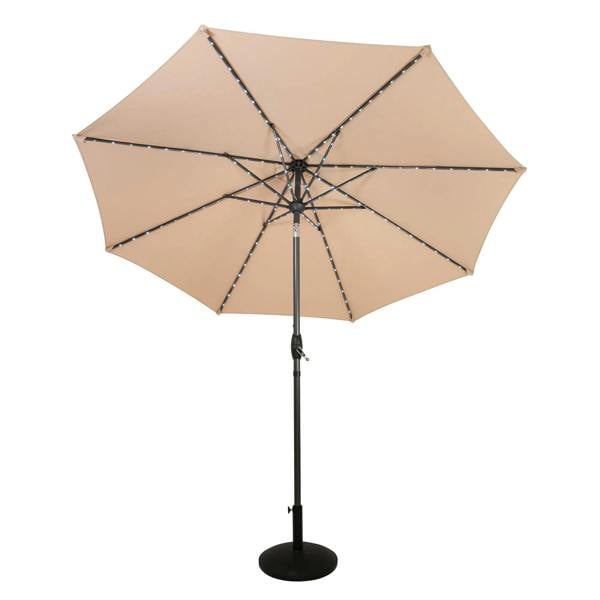 Jardi LED Tilt Parasol 2.7m With Tilt Base – Beige