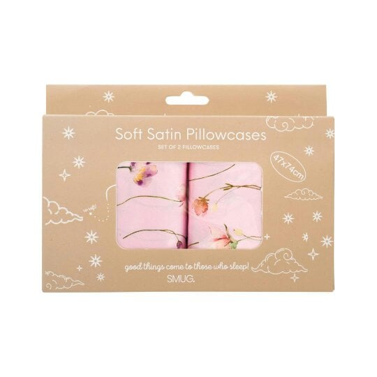 Soft Satin Pillowcase Set, Blush Meadow