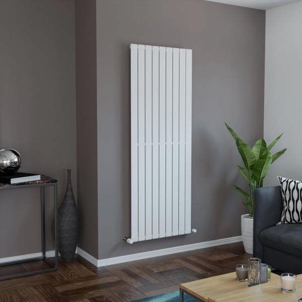 Agadon Panio Vertical Designer Flat Panel Radiator - White