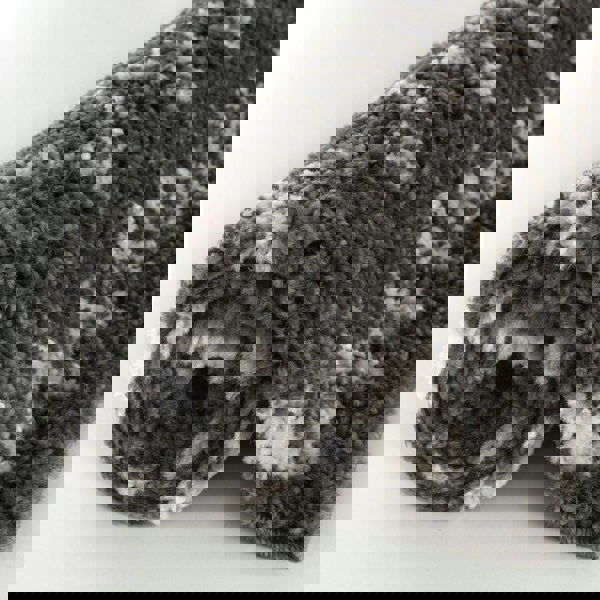 Moroccan dark grey shaggy rug non-shedding, pet-friendly, and easy to clean