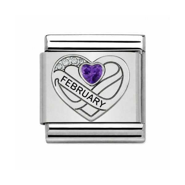 Serafina Birthstone Heart Charm | Italian Style Bracelet Charm