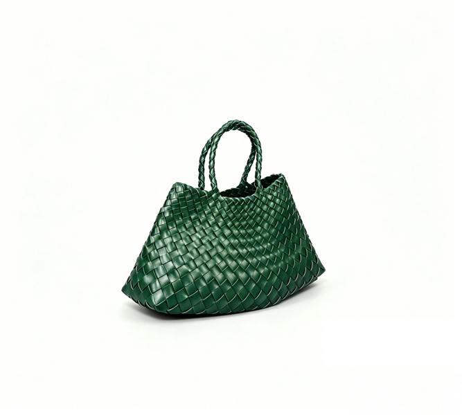 RIMINI Hand Woven Tote 'Adelina' - Green