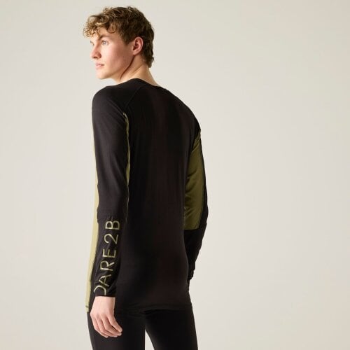 Dare 2B Mens Exchange III Base Layer Set - Black/Martini Olive