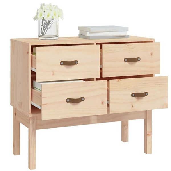 Berkfield Console Cabinet 90x40x78 cm Solid Wood Pine