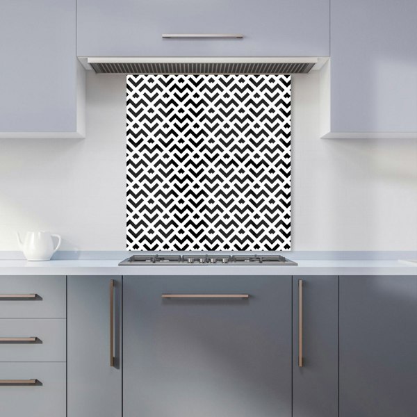 Warren Reed - Designer Black And White Abstract Pattern Kitchen Splashback