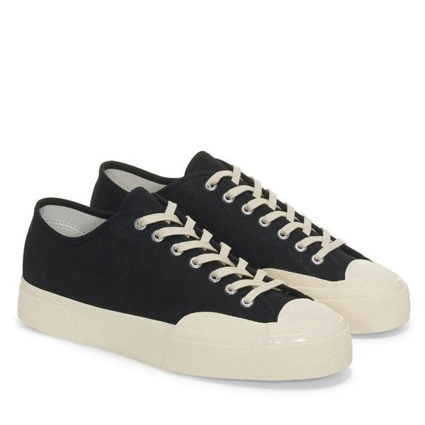 Superga Unisex Adult 2432 Works Cotton Canvas Low Cut Trainers - Black/Off White
