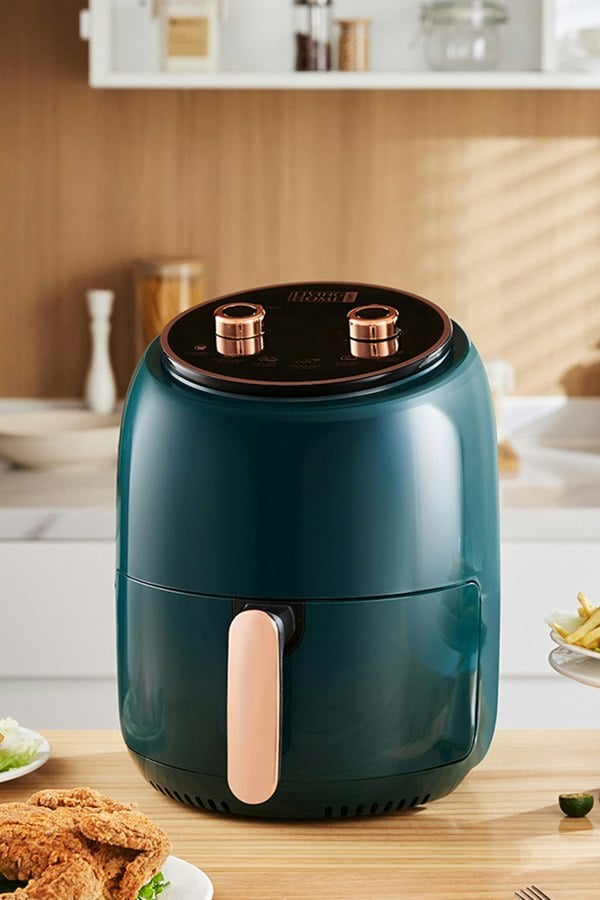 Living and Home 8L Knob Air Fryer Oven Air Circulation Heating with Timer & Temps Control , Overheat Protection and Audible Alarm