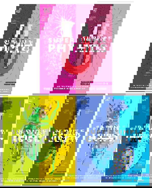 DK Super Simple Study Guide 3 Books Collection Set (Super Simple Chemistry, Physics, Biology)