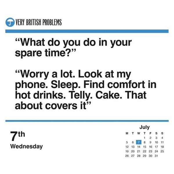 Very British Problems Desk Calendar 2027, Desk Calendars, Day To View, Humour, Gift