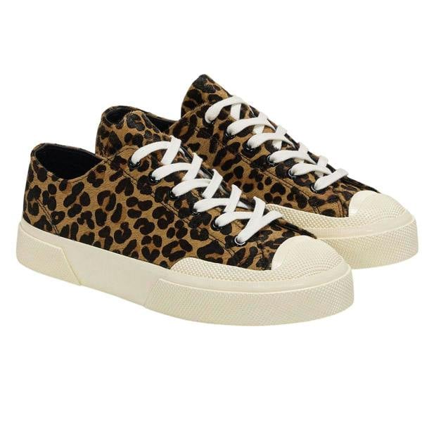 Superga Womens/Ladies 2750 Leopard Print Leather Trainers - Brown/Black