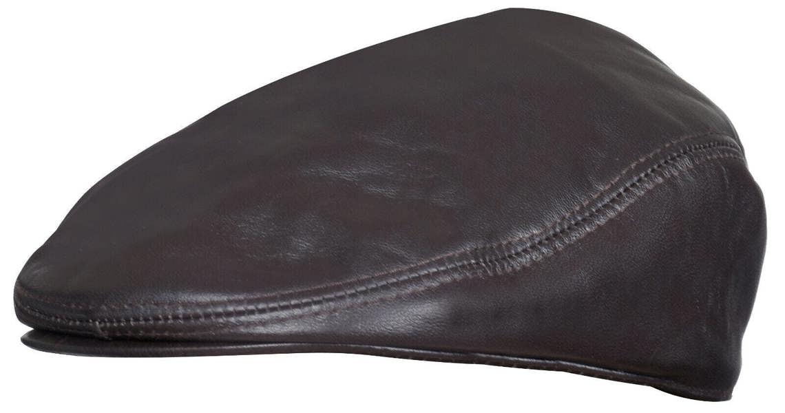 Infinity Leather Mens Leather Peaky Blinders Newsboy Flat Hat