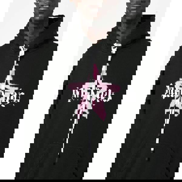 Palm Angels Star Sprayed Print Pink Hoodie   in  Pink