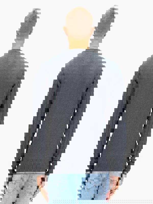 Luke 1977 Mitcham Cable Knit Jumper - Charcoal