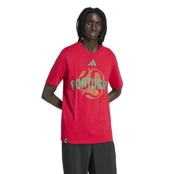 Adidas Mens Portugal FIFA World Cup 26 T-Shirt - Bold Red - 