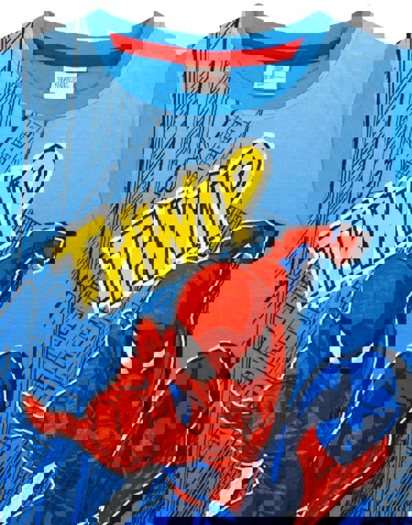 Marvel Unisex Kids Blue Spider-Man Short Sleeve Long Leg Pyjama Set