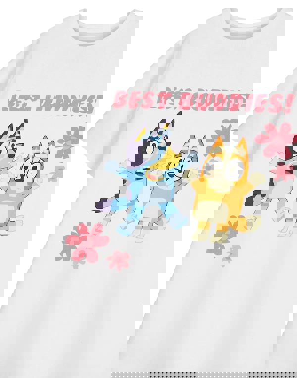 Bluey Girls White Best Buddies Short Sleeved T-Shirt