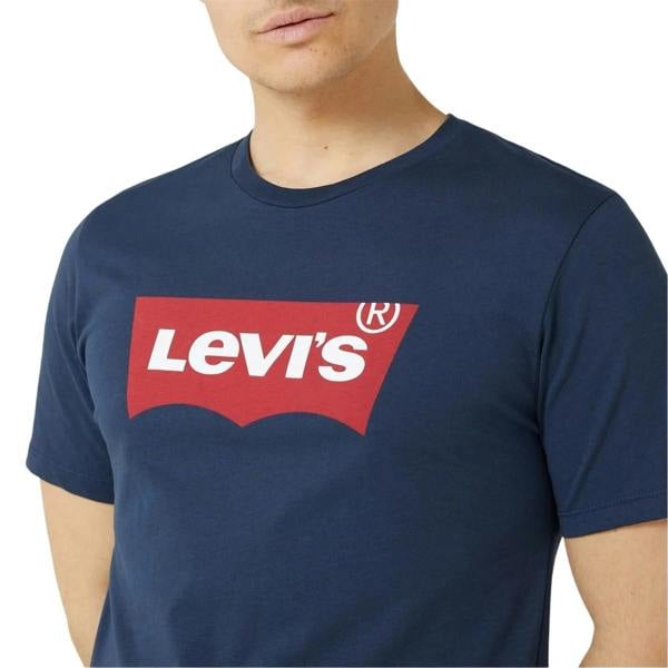 Levis Mens Batwing Logo T-Shirt - Navy/Red - 