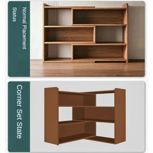 Havendro 3 Tier Stretchable Wooden Bookcase Shelf Display Storage Unit Stand