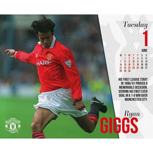 Manchester United FC, Hall of Fame Desk Calendar 2027, Desk Calendars, Day To View, Sports, Gift