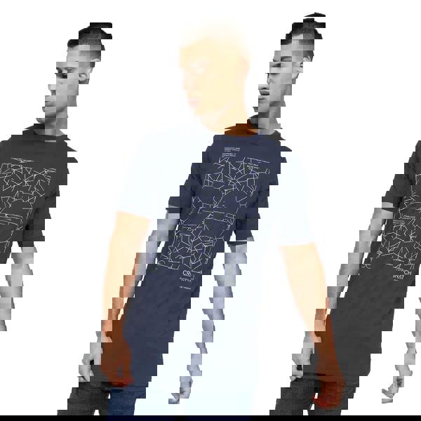 Crosshatch Mens Sneepy T-Shirt (Pack of 5) - Navy/Sage/Grey/Blue/Cream - 