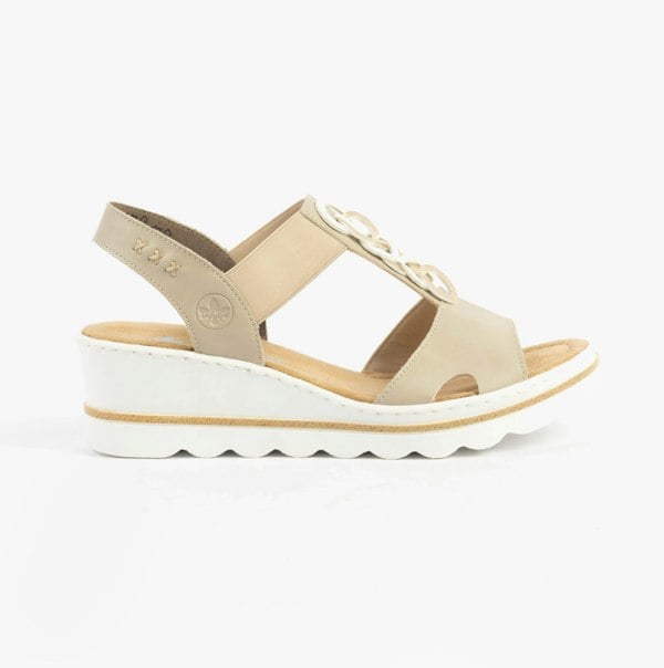Rieker 67498-62 Womens Sandals - Beige