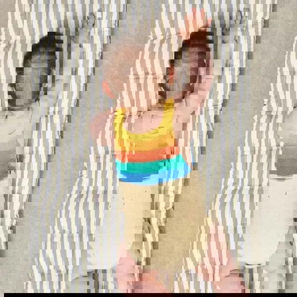 The Bonnie Mob Bubble - Rainbow Stripe Knit Romper