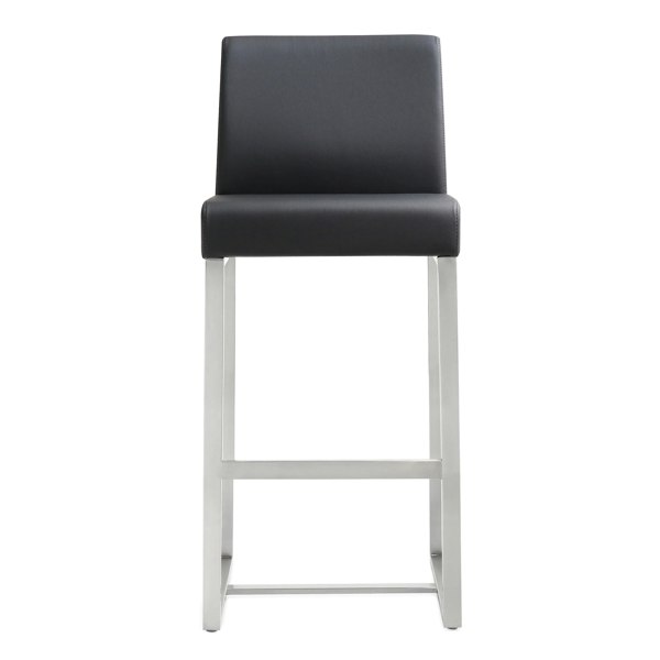 Furniture Edit Denmark Black Stainless Steel Counter Stool Set of 2