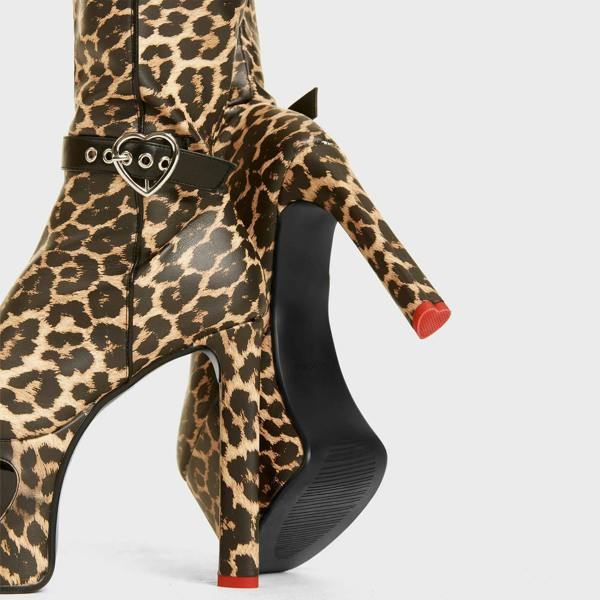 Lamoda Fuzzy Brown Leopard Print Flats with Cushioned Comfort for Everyday