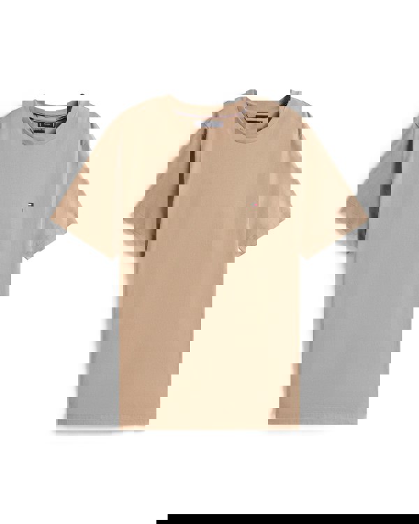 Tommy Hilfiger Essential Seasonal Regular Fit Solid Mens T-Shirt - Coastal Taupe