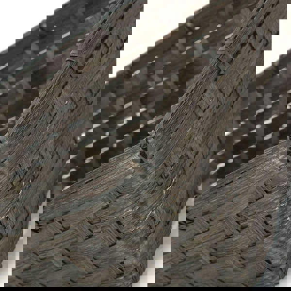 Small Black Painted Bamboo Serving Tray