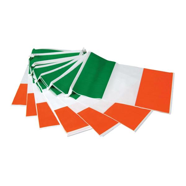 Bristol Novelty Ireland Flag Bunting - White/Green/Orange - 