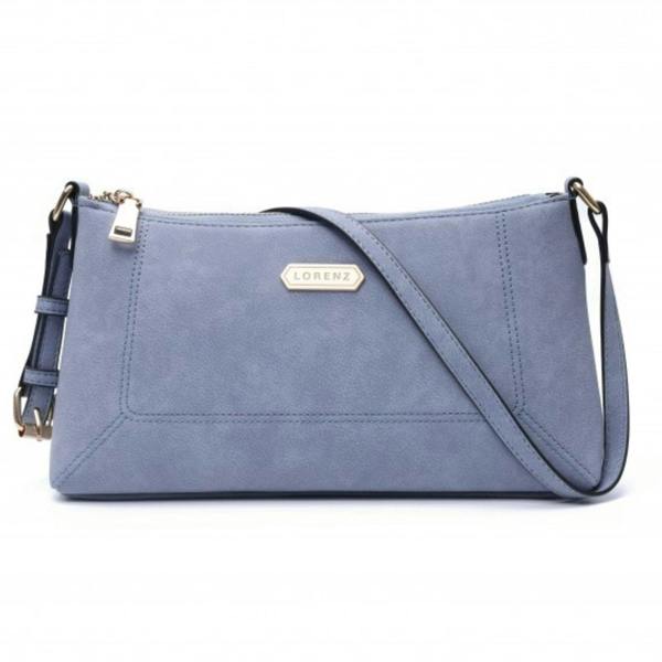 Lorenz Suedette Effect Compact Shoulder Bag