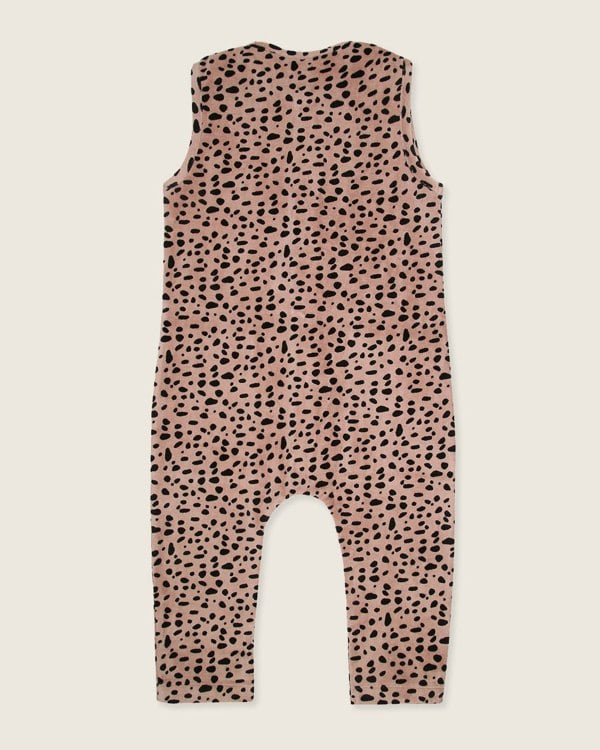 Pink Leopard Print Velour Jumpsuit - image 5