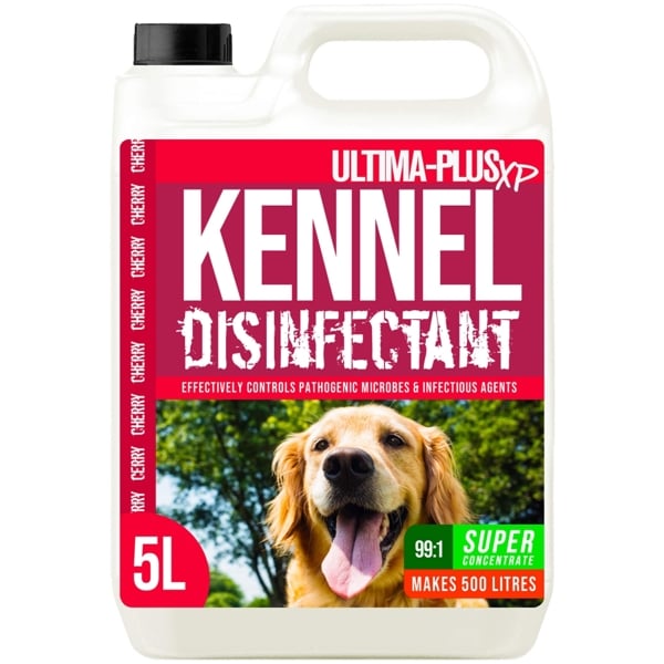 Ultima Plus XP ULTIMA-PLUS XP Kennel Kleen - Disinfectant, Cleaner, Sanitiser & Deodoriser - Concentrated Formula Kennel Cleaner 5L Cherry