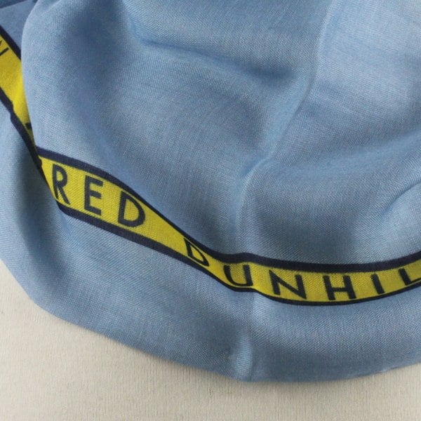 Dunhill finely woven silk selvedge patterned tubular scarf