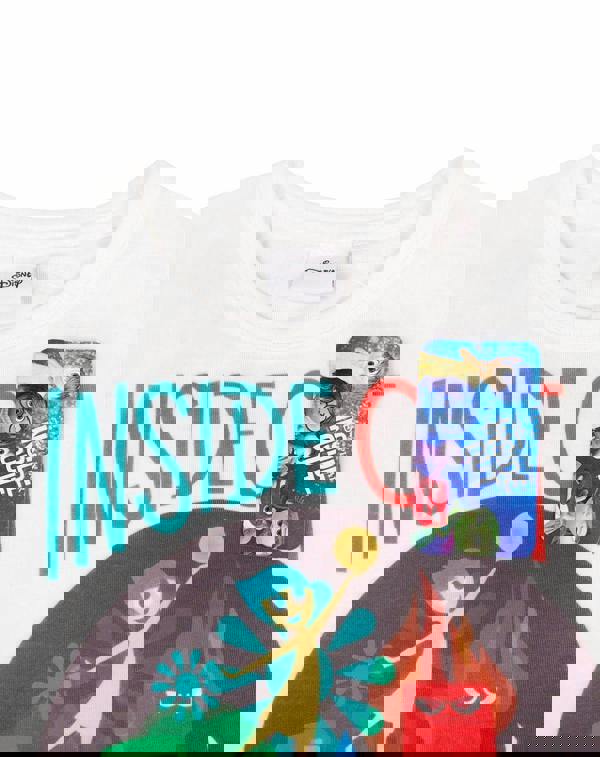 Disney Girls White Inside Out Short Sleeved T-Shirt