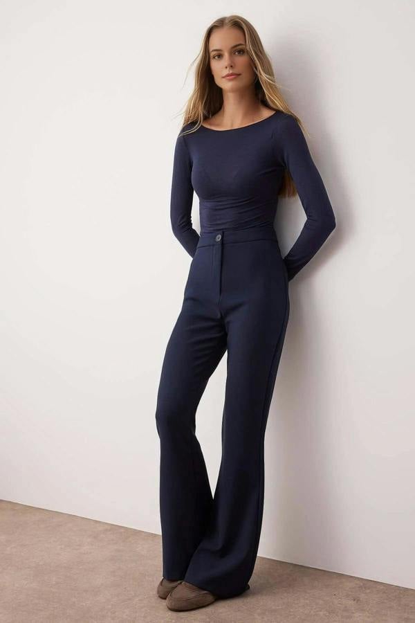 WOVCOR Flare Bootcut Woven Trousers