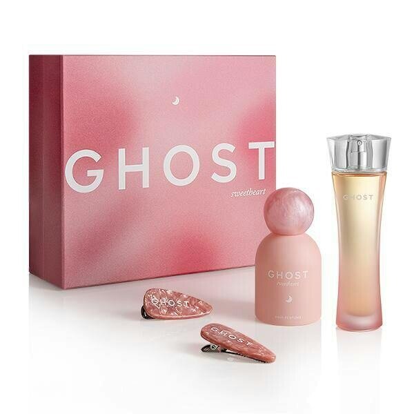 Ghost Sweetheart Gift Set For Women - EDT 30ml Spray / Hair Perfume 50ml / Hair Clips