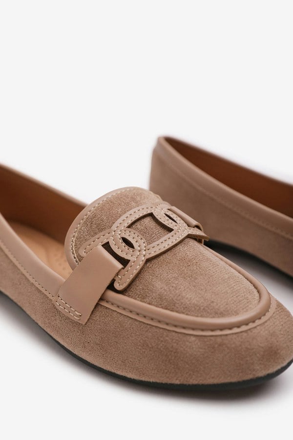 Where's That From Lizzo Slip on Trim Loafers With Accessory Detailing in Khaki