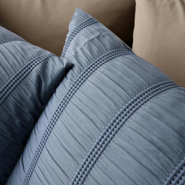 Pineapple Elephant Waffle Seersucker Duvet Cover Set Blue
