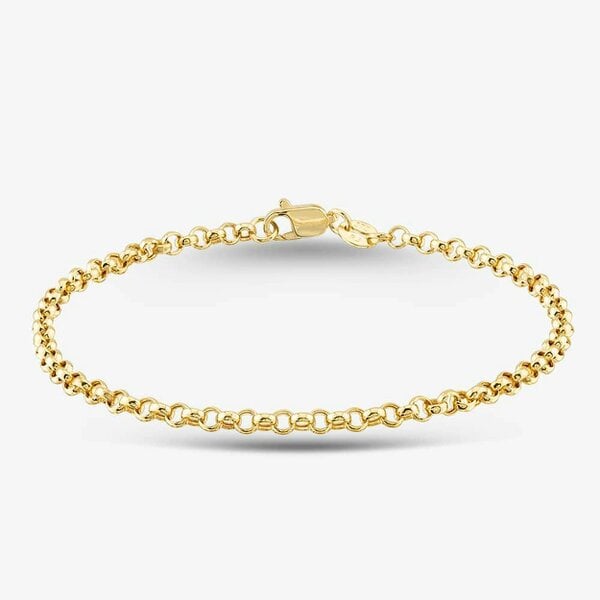 T. H. Baker 9ct Yellow Gold 7.5 Inch Mini Belcher Bracelet HRBP-270-9Y-7.5