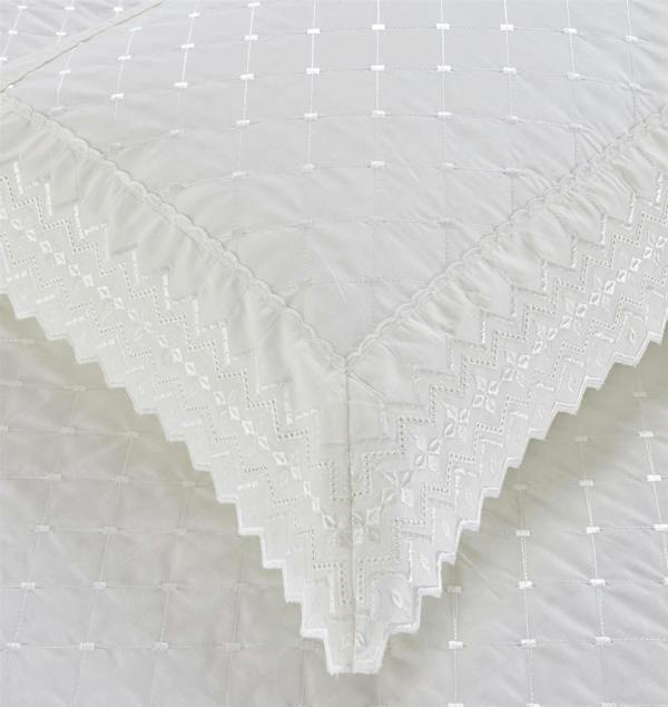 Richmond White Bedspread Set 254x254cm