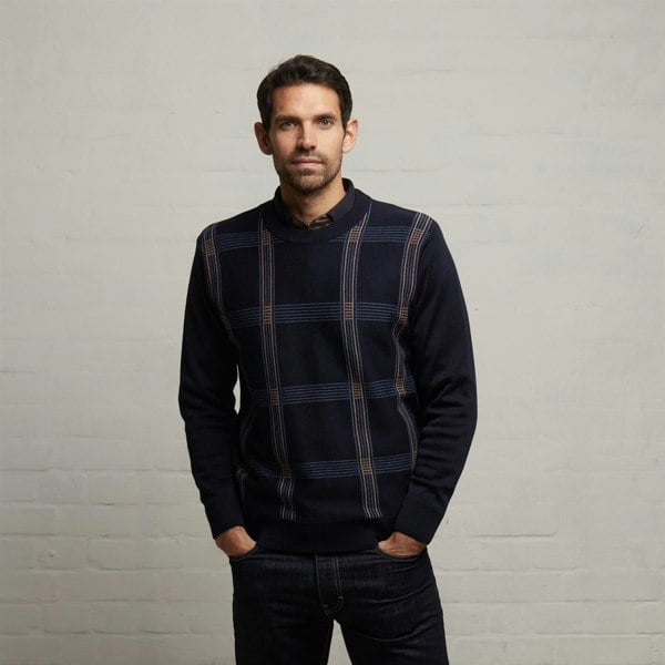Gabicci G53M09 Mens Long Sleeve Knitted Vee Neck Sweater Gabicci Classic - NAVY