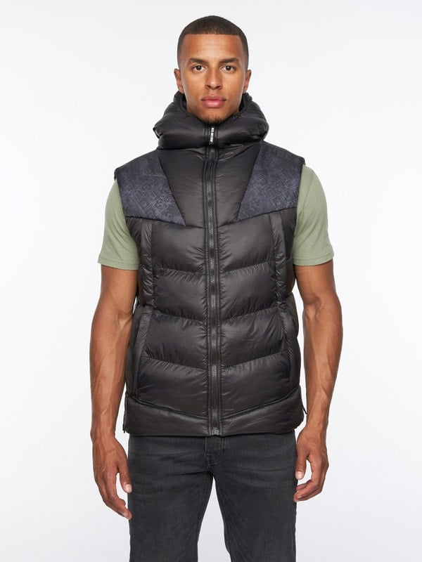 Duck and Cover Rierson Hooded Gilet Black