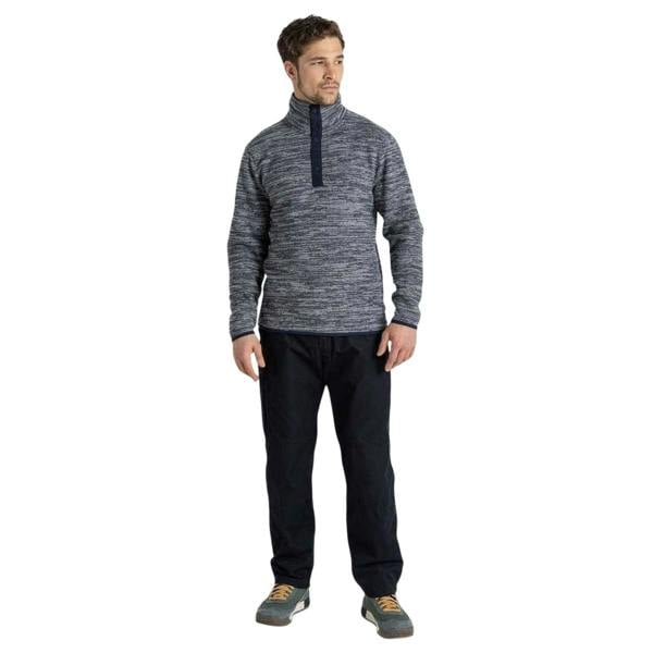 Craghoppers Mens Finnian Long-Sleeved Fleece Top - Blue Navy Marl - 