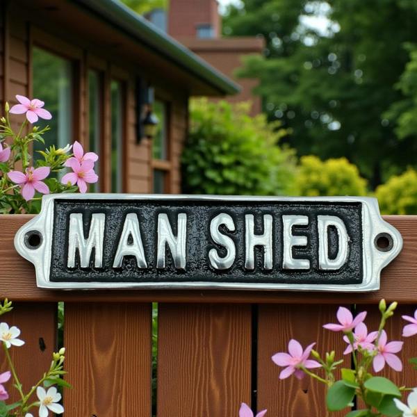 18CM MAN SHED WALL SIGN