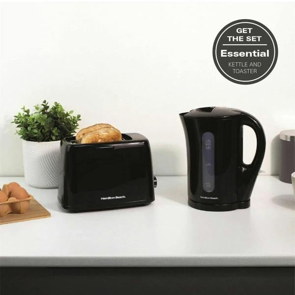 Hamilton Beach Essential 1.7L Plastic Kettle - Black - Hamilton Beach UK