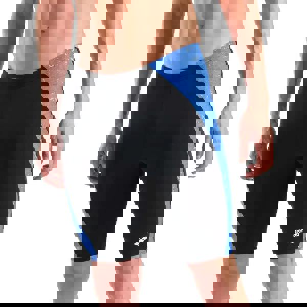 Arena Ribbed Swim Jammer black and royal with textured legs